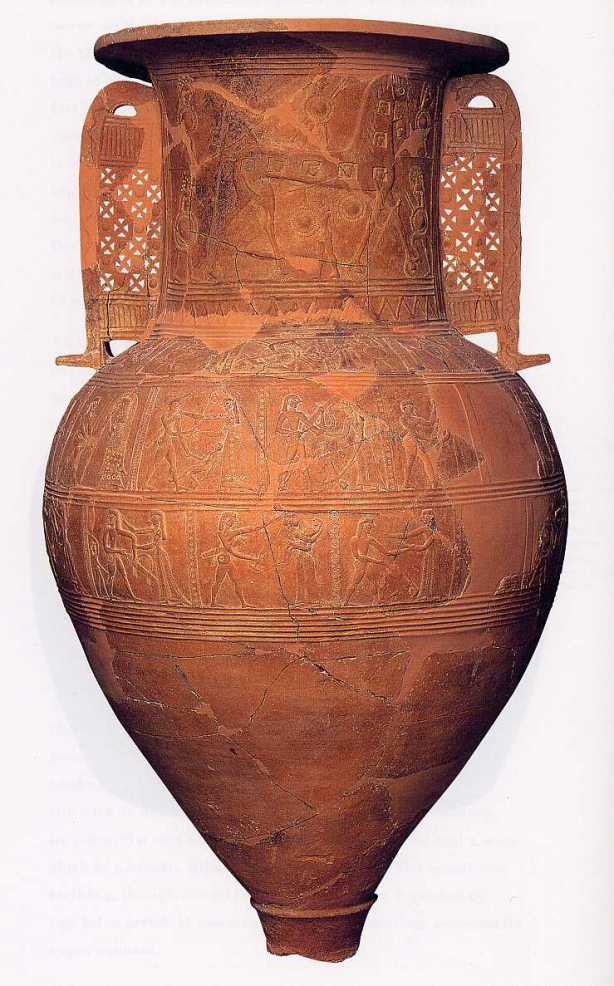 Troian Horse Vase Ο πίθος του 690 Π.Κ.Χ. που βρέθηκε στην Μύκονο to 1961